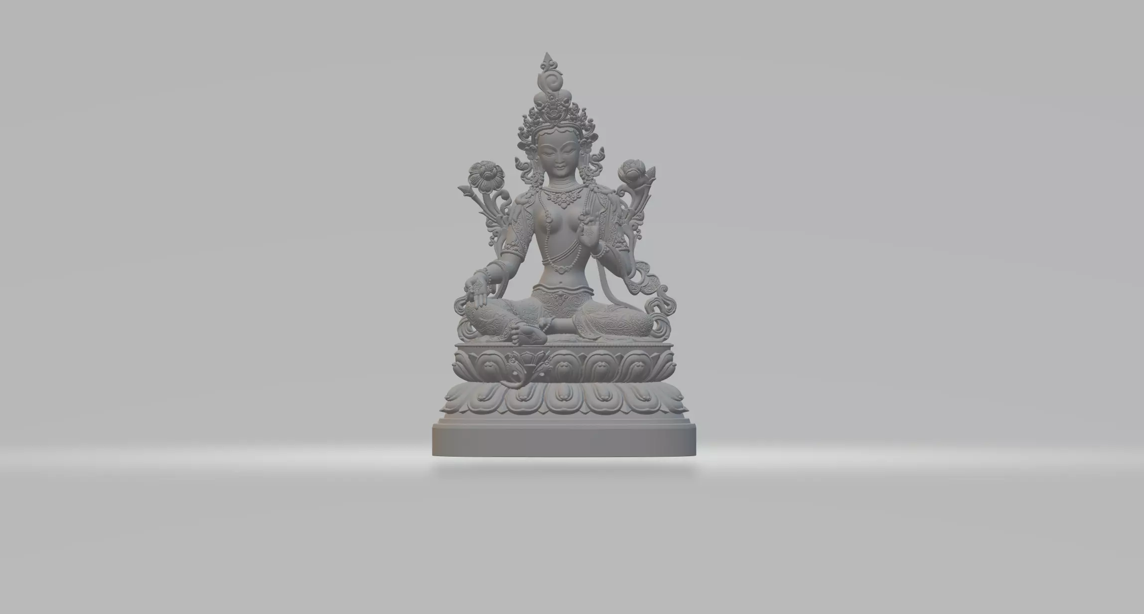 Green Tara Avalokitesvara Bodhisattva 3D print model_0