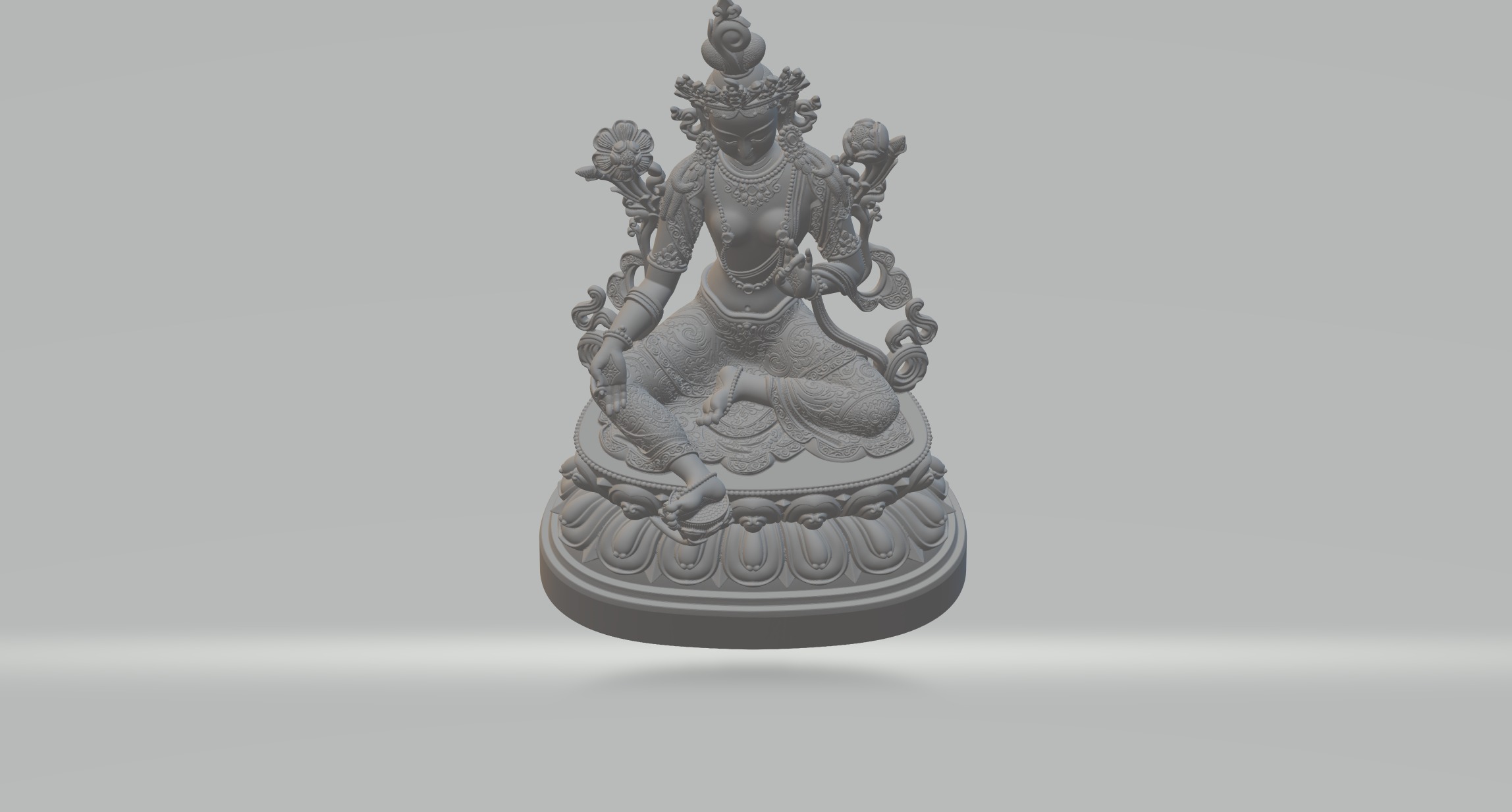 Green Tara Avalokitesvara Bodhisattva 3D print model_4