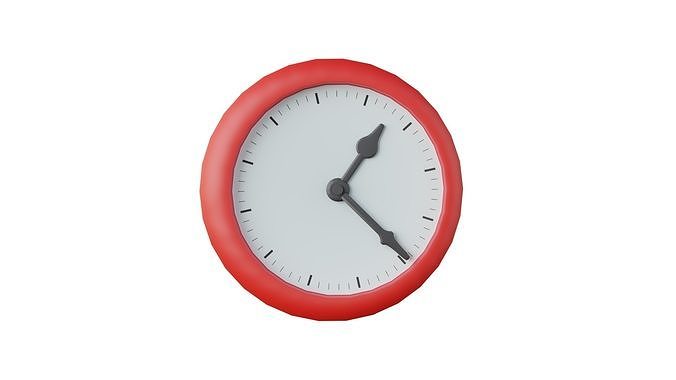 3D Wall Clock With Rig 3D model