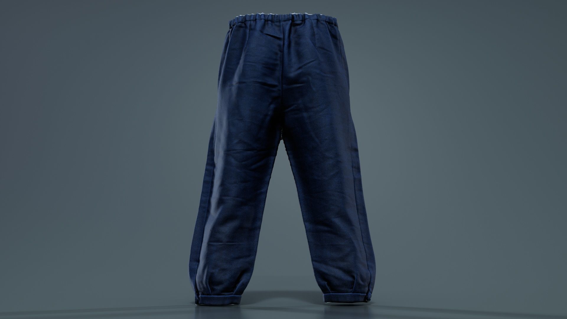 Red Stud Trousers Low-poly 3D model_4