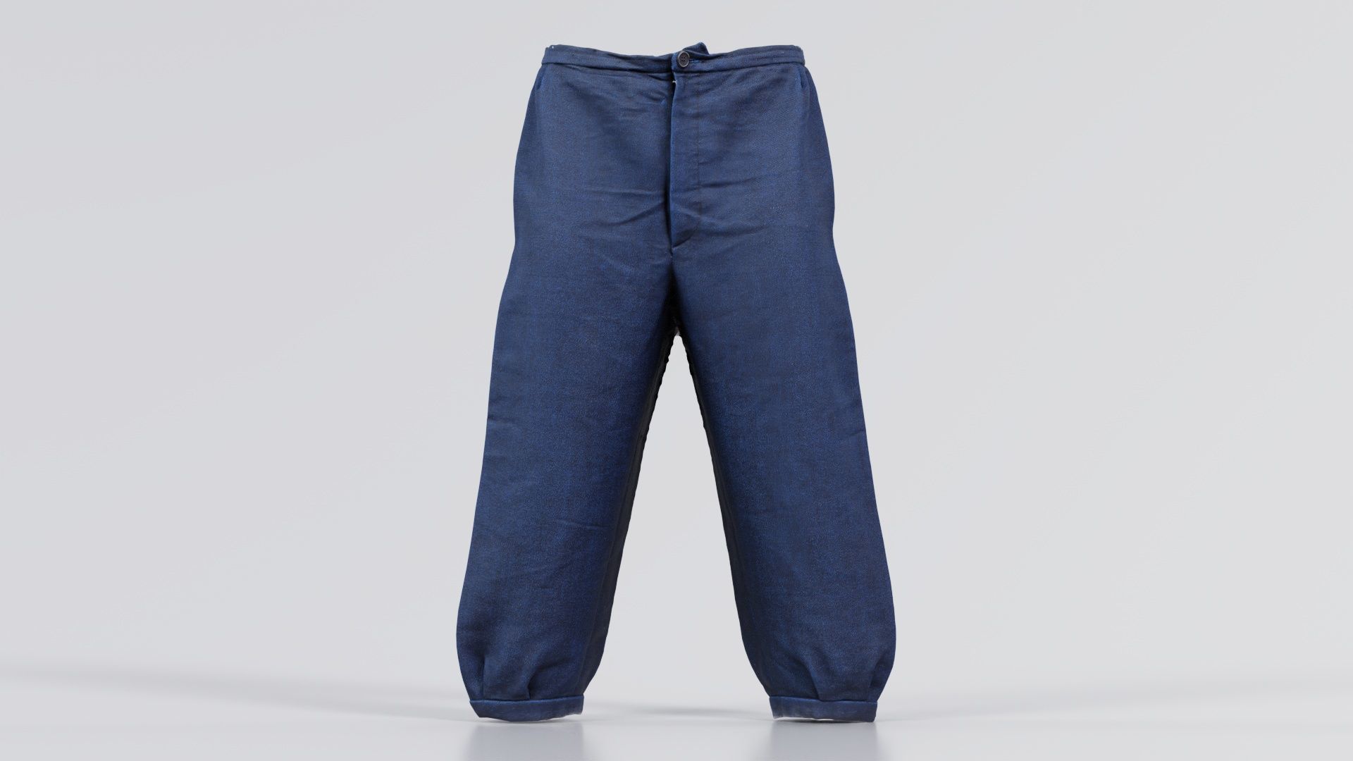 Red Stud Trousers Low-poly 3D model_8