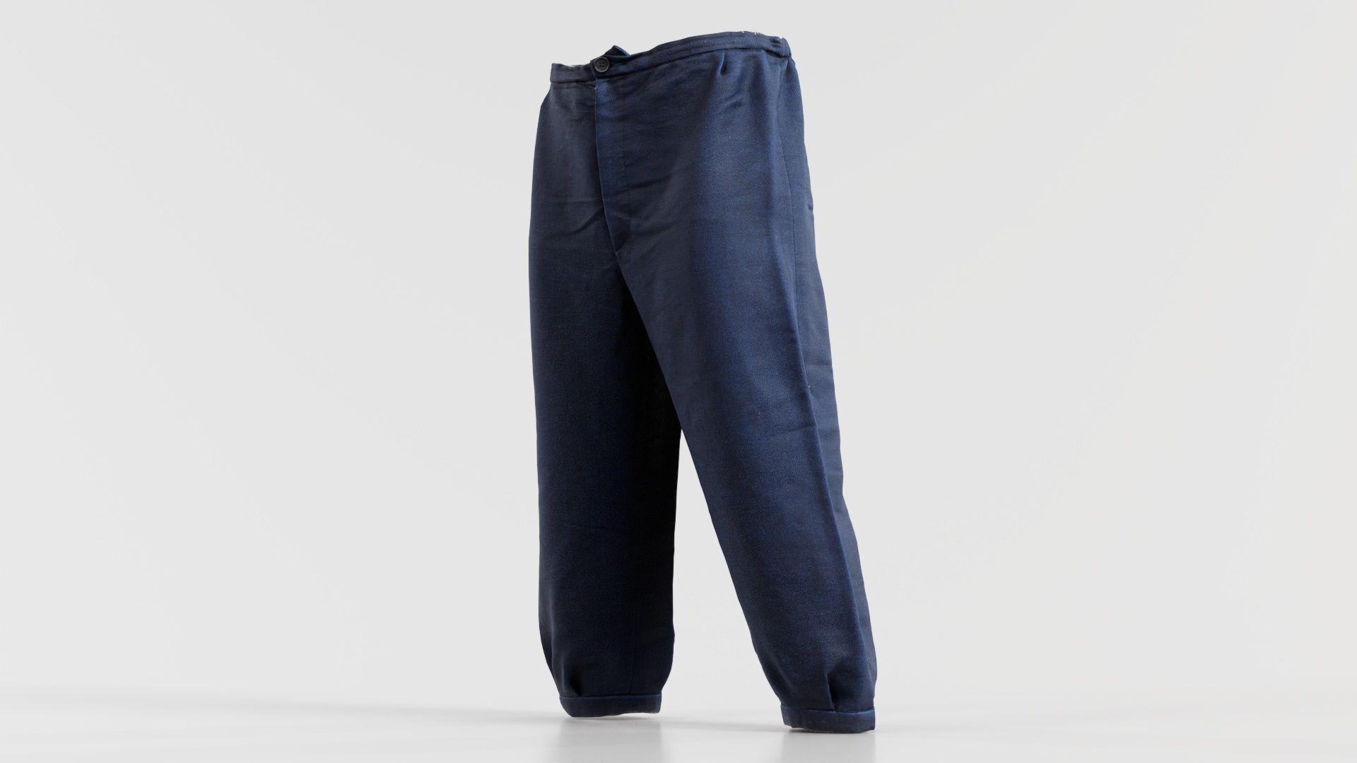 Red Stud Trousers Low-poly 3D model_5