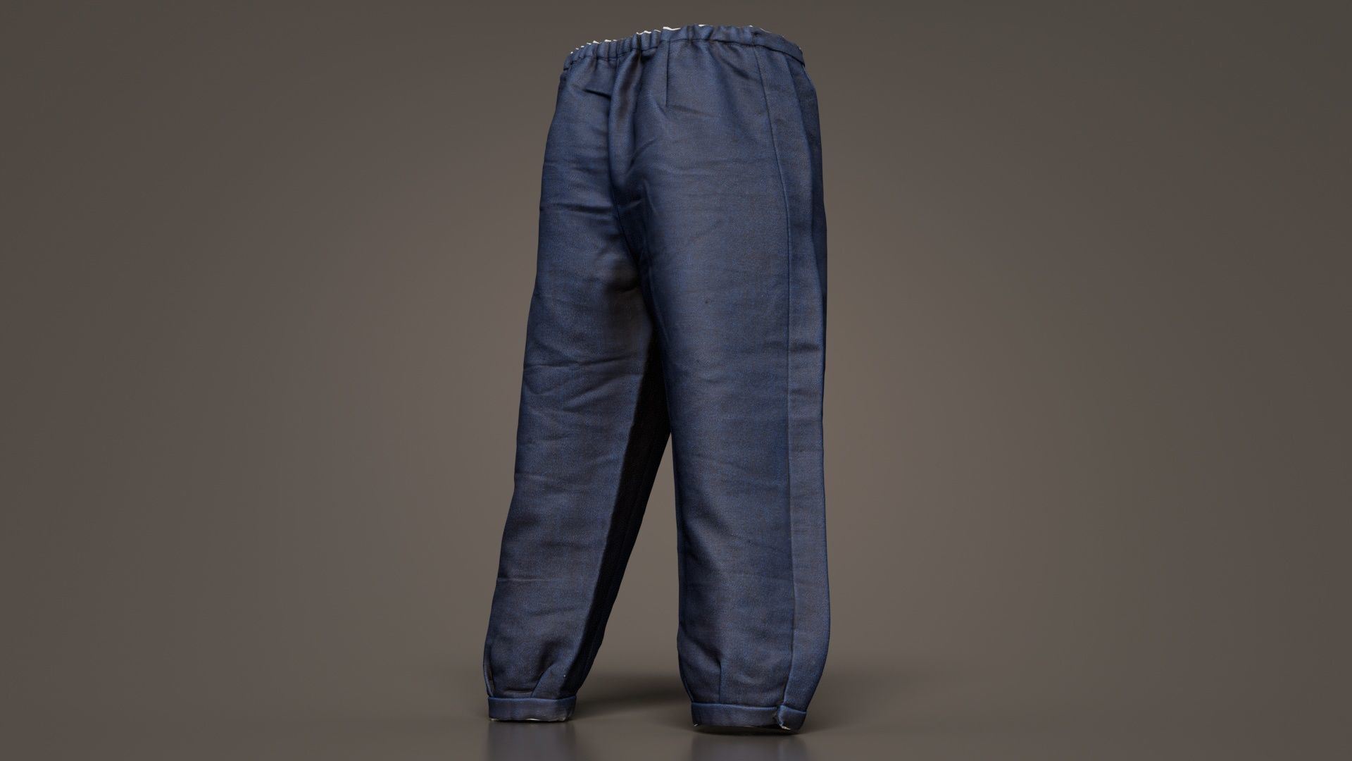 Red Stud Trousers Low-poly 3D model_6