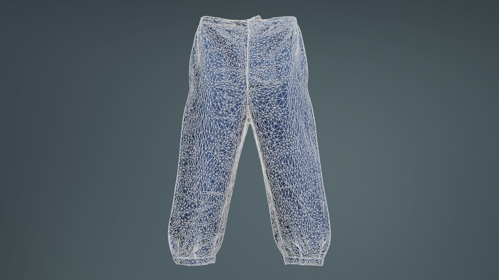 Red Stud Trousers Low-poly 3D model_9