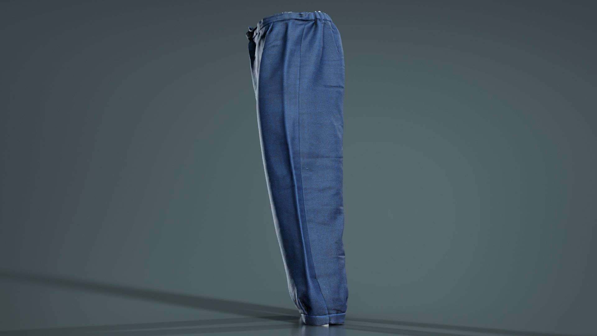 Red Stud Trousers Low-poly 3D model_1