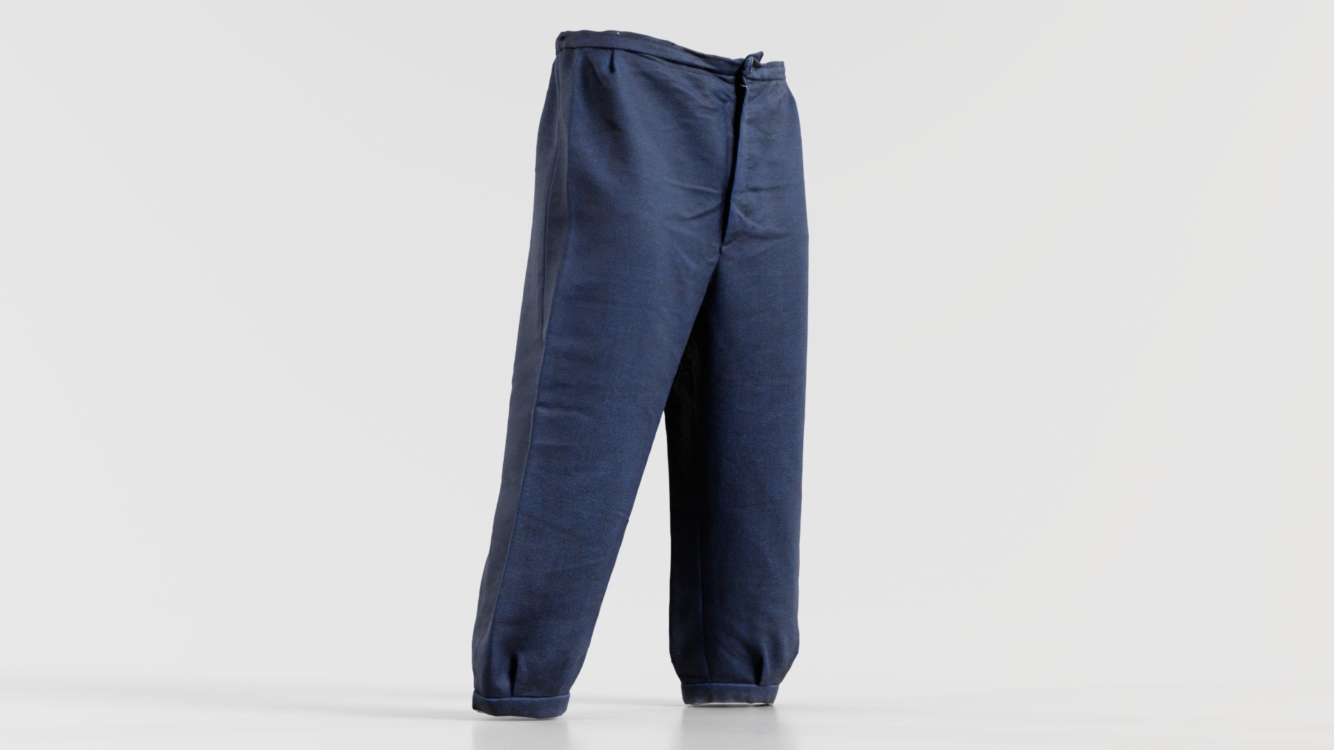 Red Stud Trousers Low-poly 3D model_7