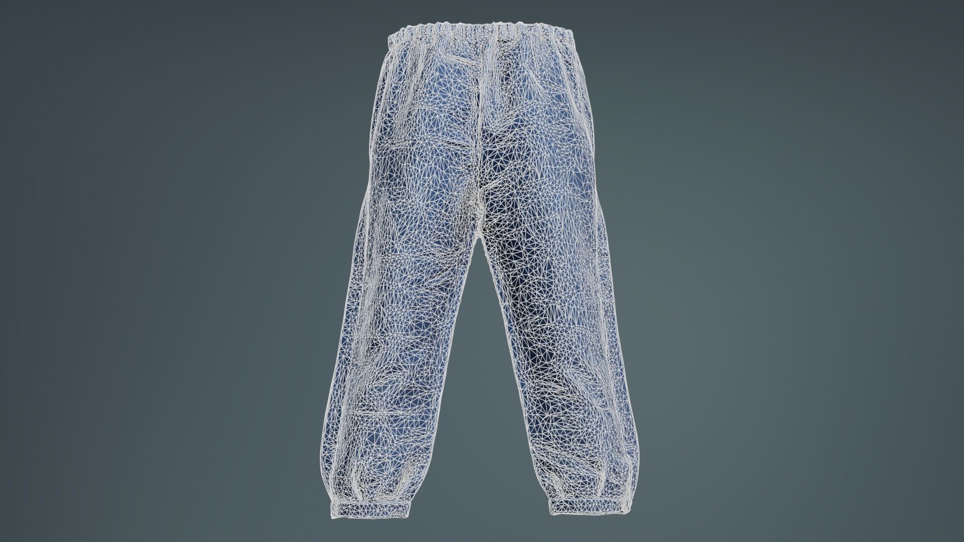 Red Stud Trousers Low-poly 3D model_10