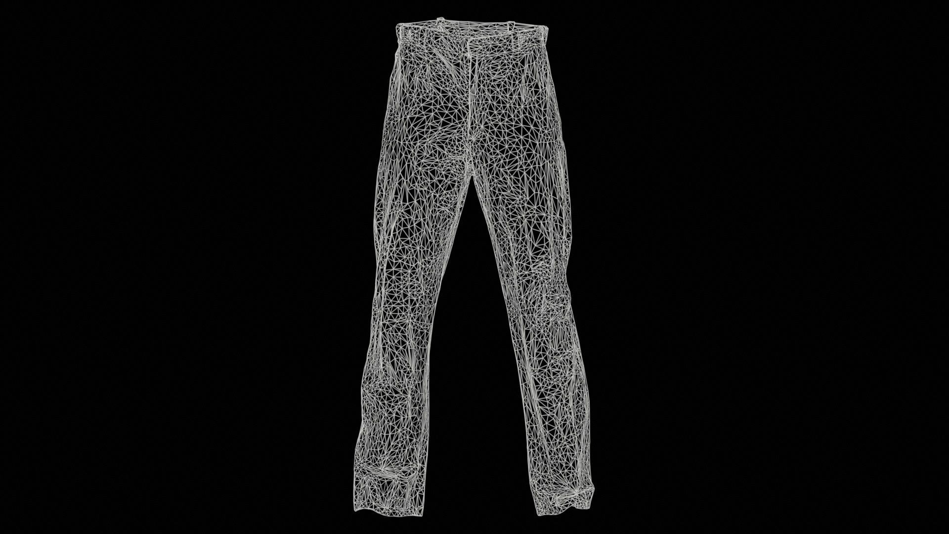 Statue Trousers Low-poly 3D model_11