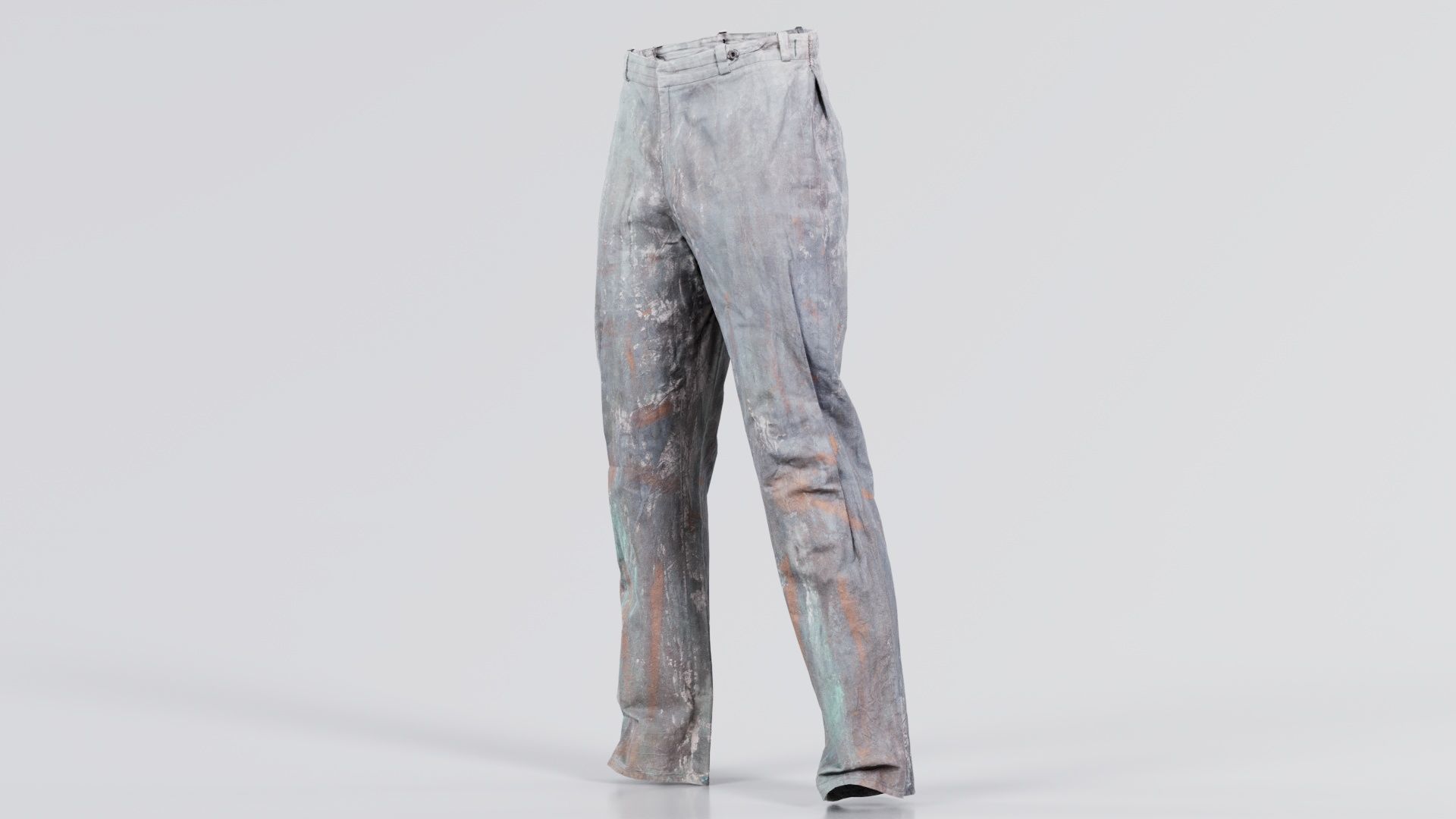 Statue Trousers Low-poly 3D model_4