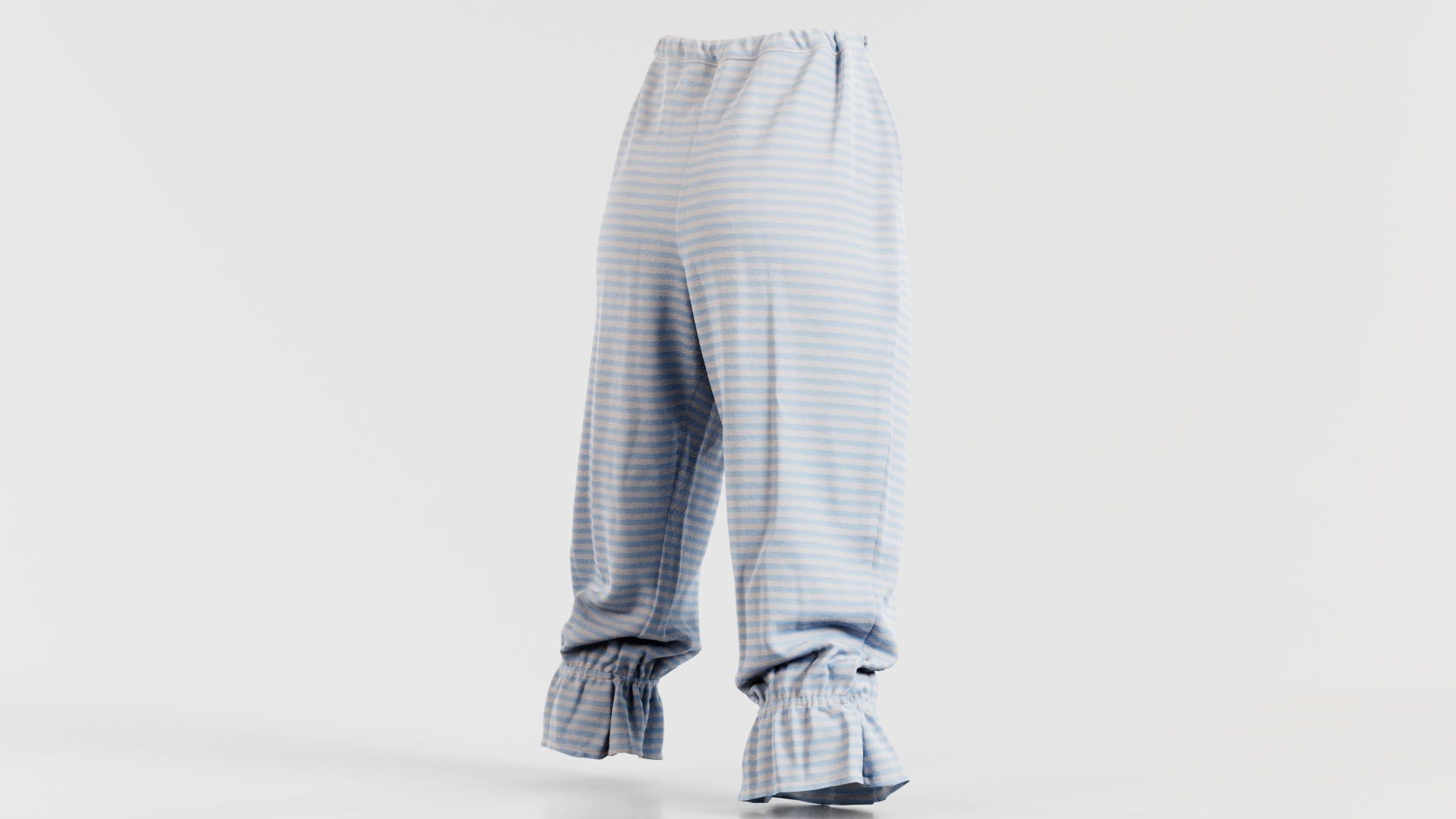 Stripey Swimsuit Trousers Low-poly 3D model_6
