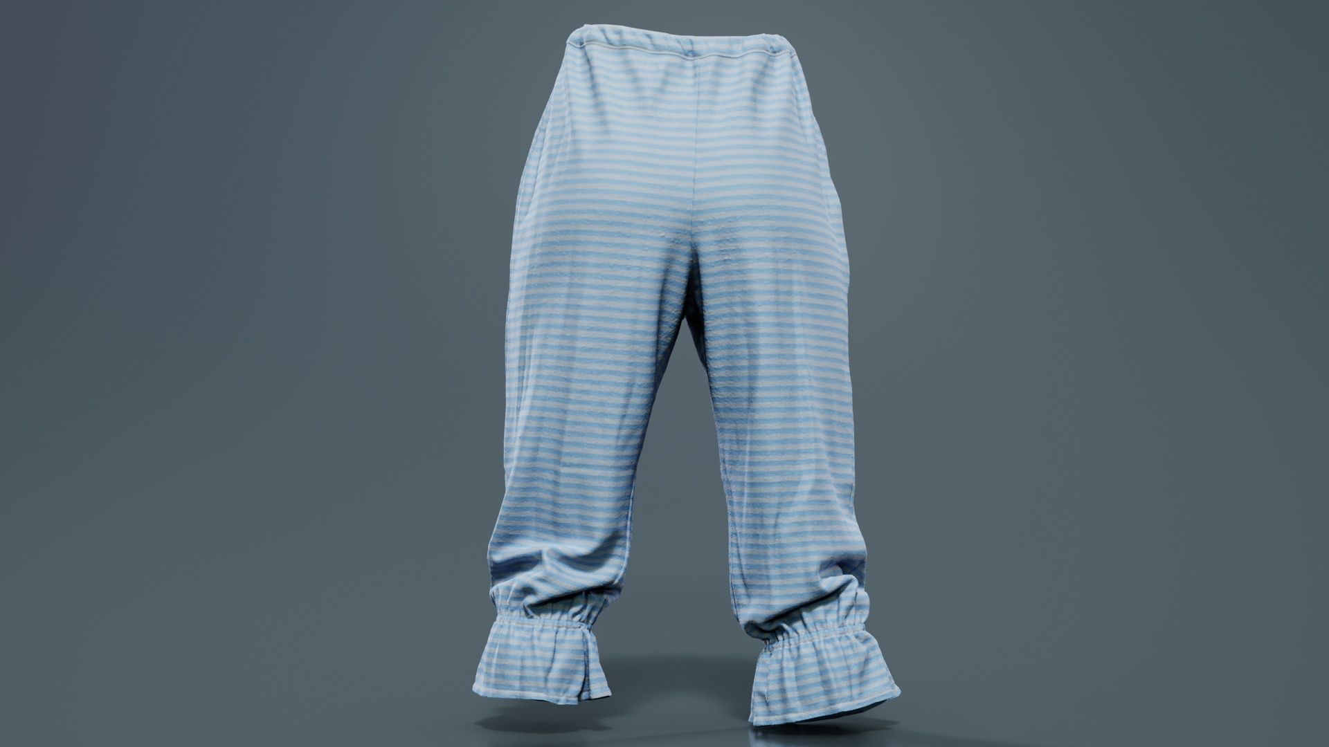 Stripey Swimsuit Trousers Low-poly 3D model_3