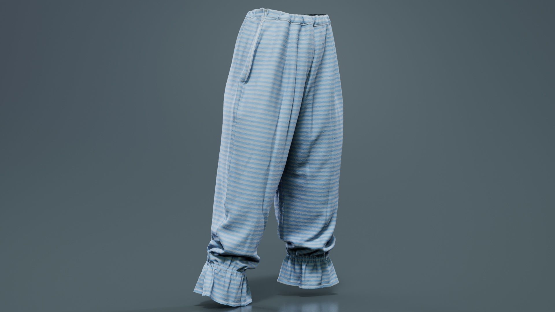 Stripey Swimsuit Trousers Low-poly 3D model_5