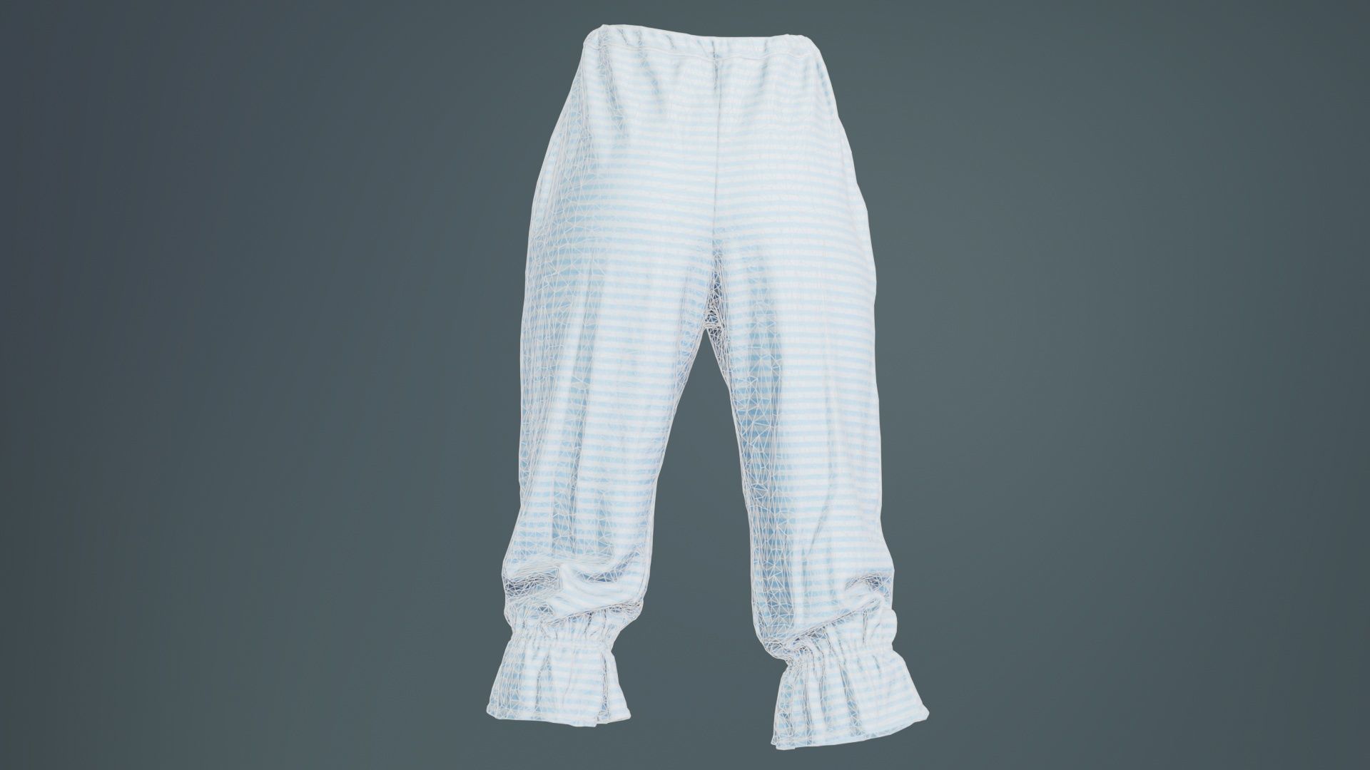 Stripey Swimsuit Trousers Low-poly 3D model_10