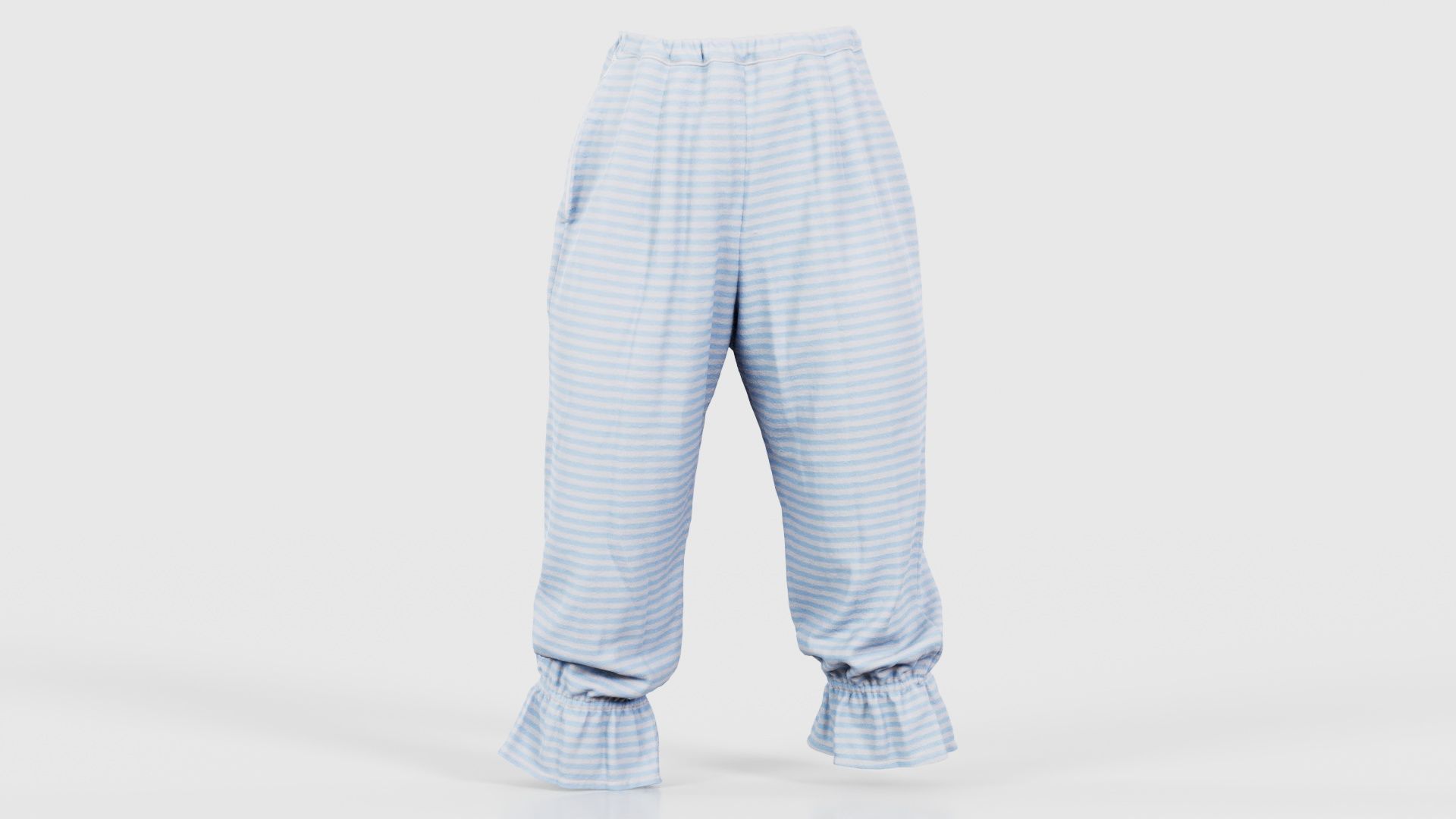 Stripey Swimsuit Trousers Low-poly 3D model_15