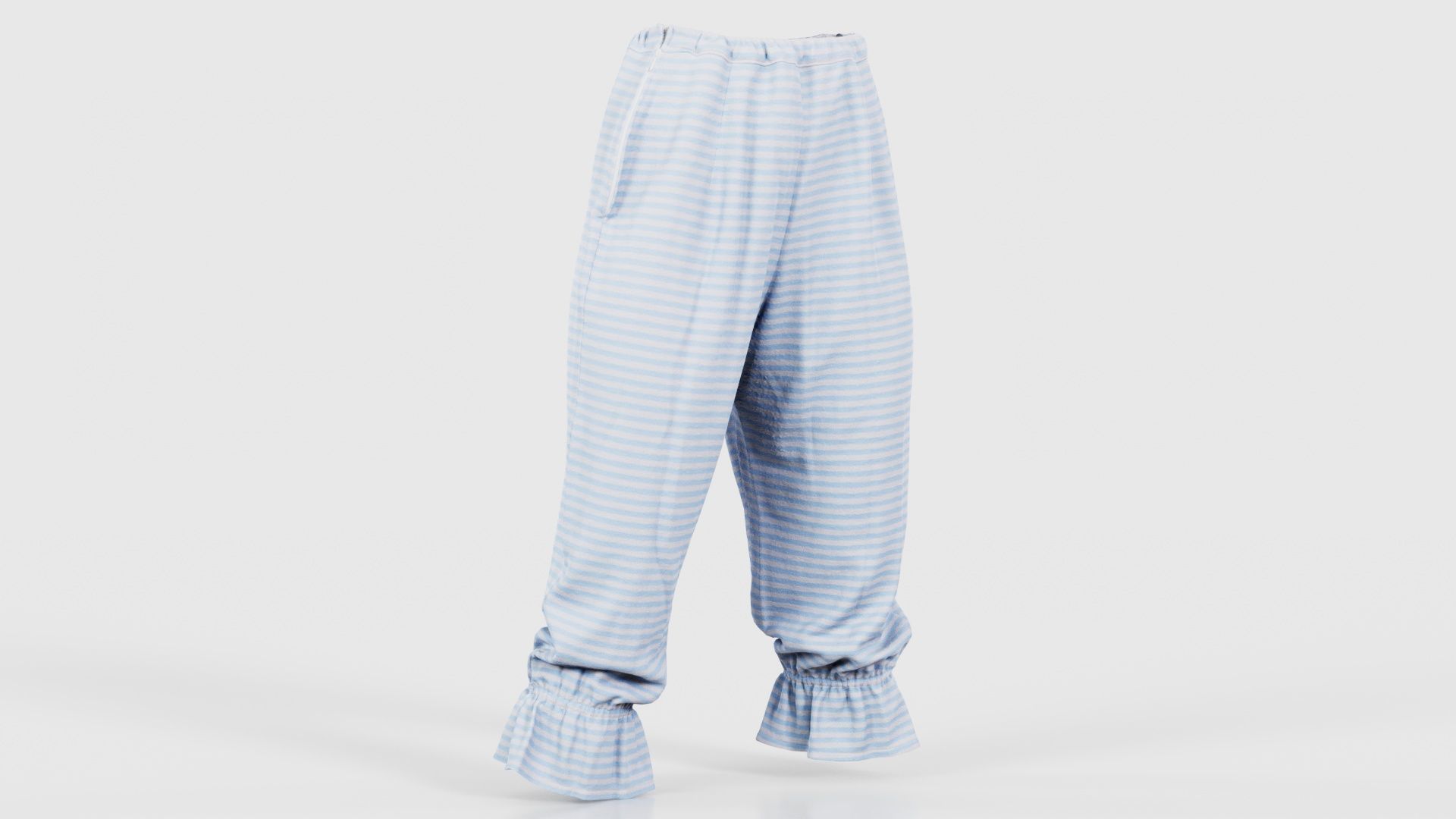 Stripey Swimsuit Trousers Low-poly 3D model_16