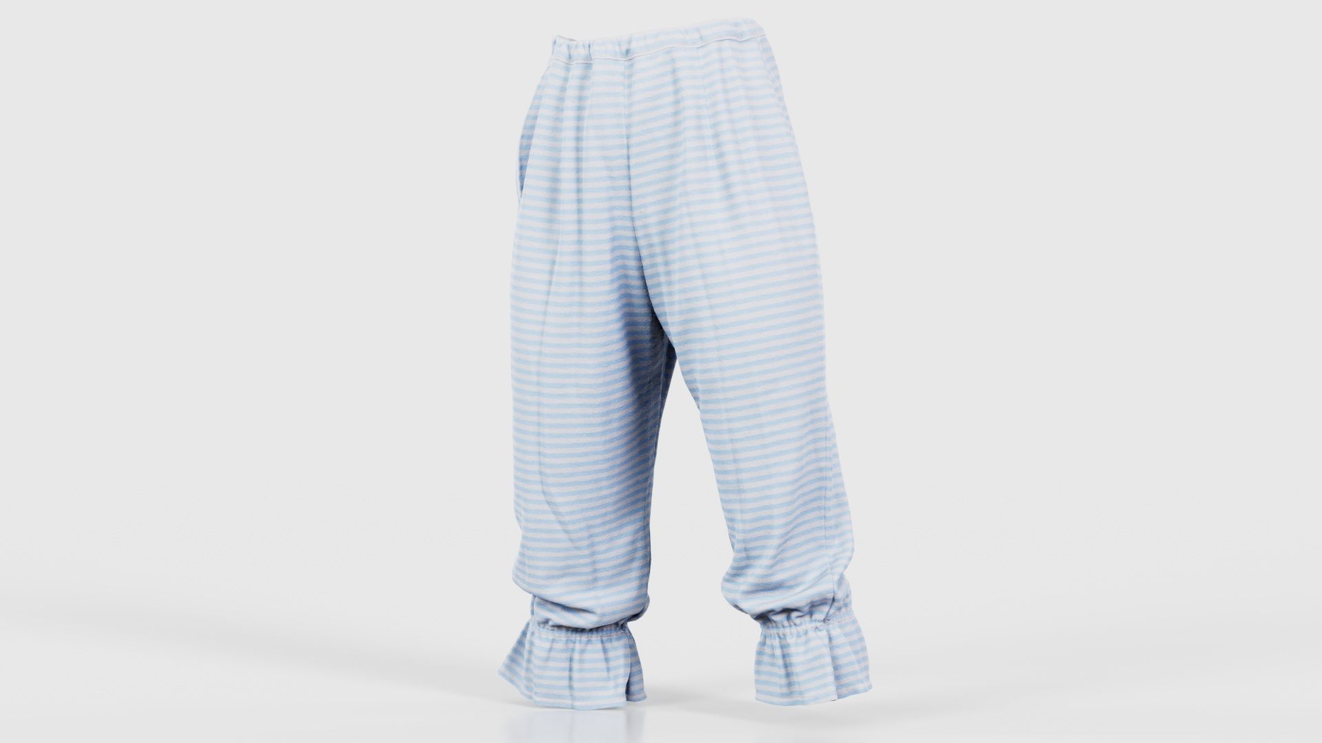 Stripey Swimsuit Trousers Low-poly 3D model_26