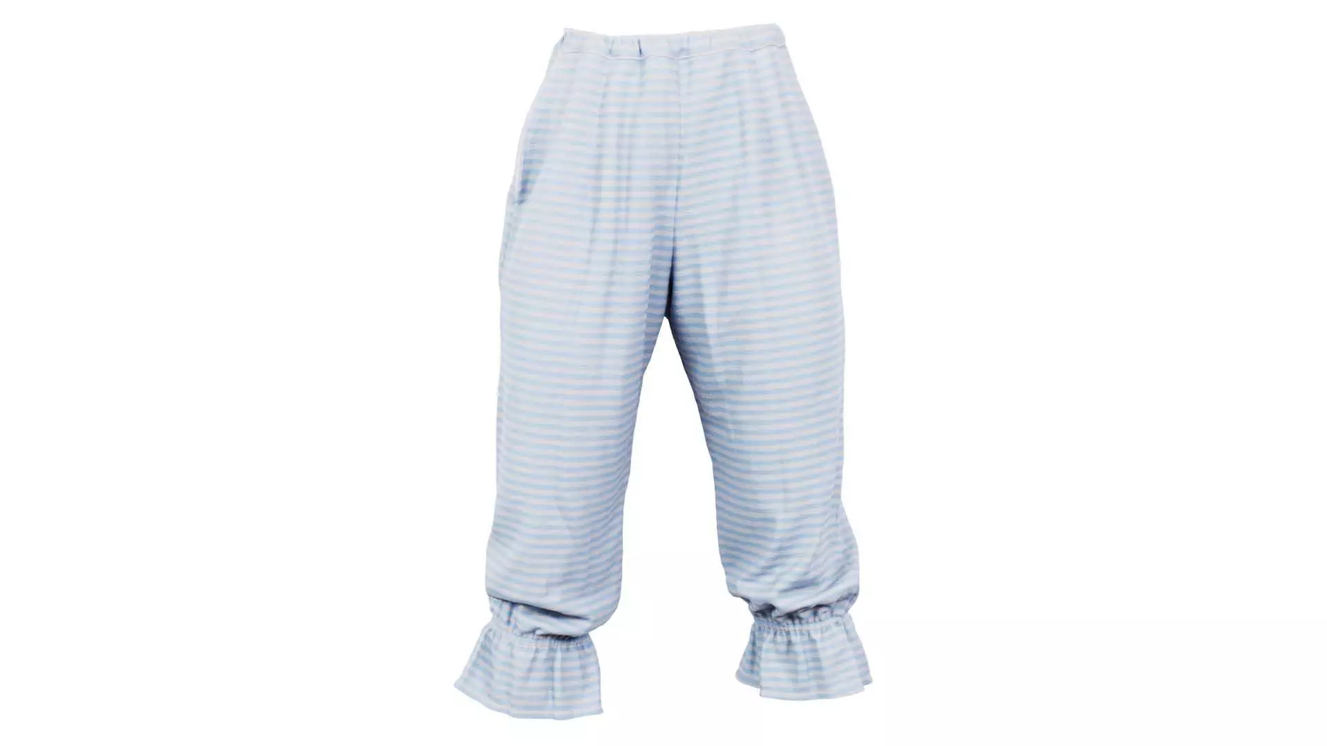 Stripey Swimsuit Trousers Low-poly 3D model_0