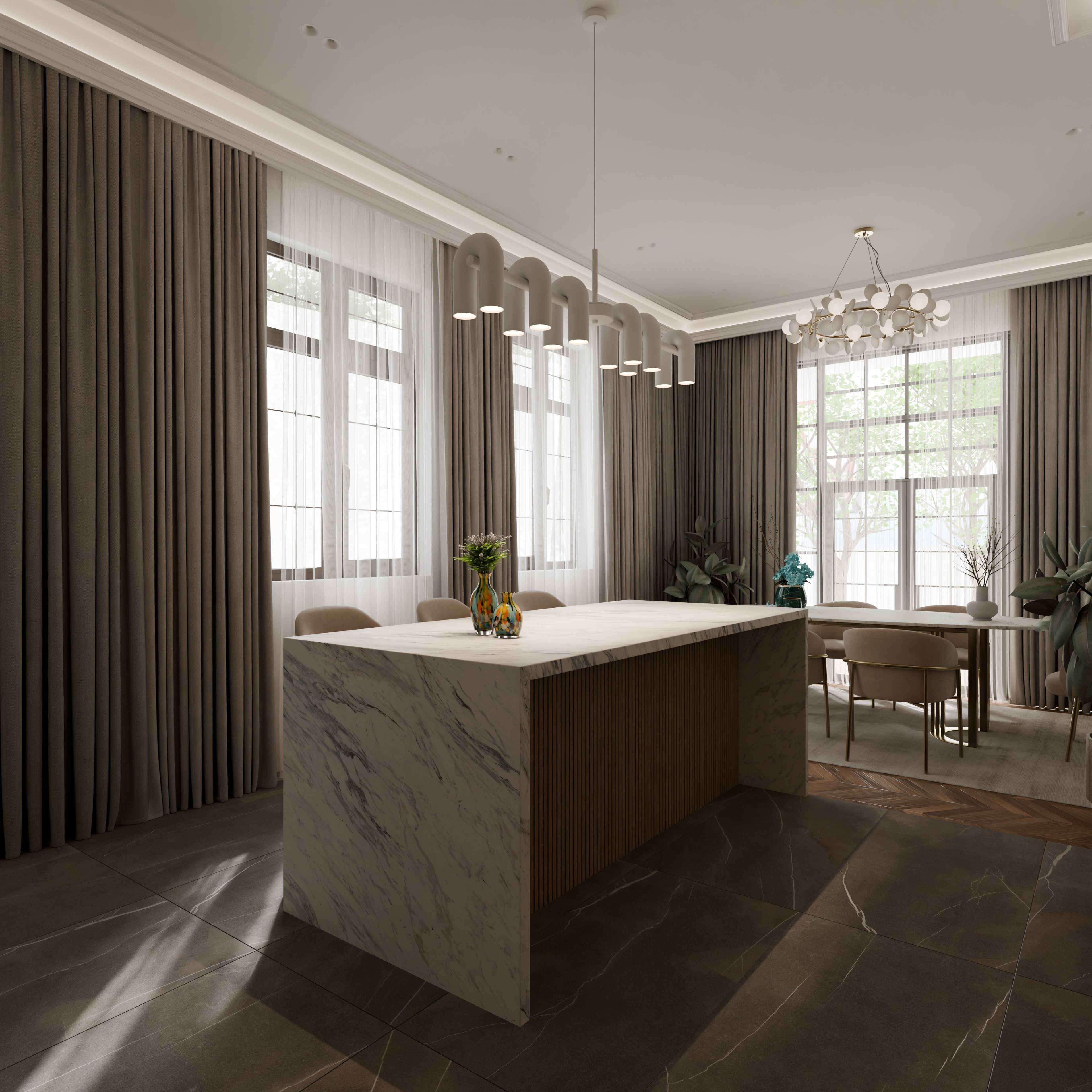 Neoclassical kitchen 3D model_13