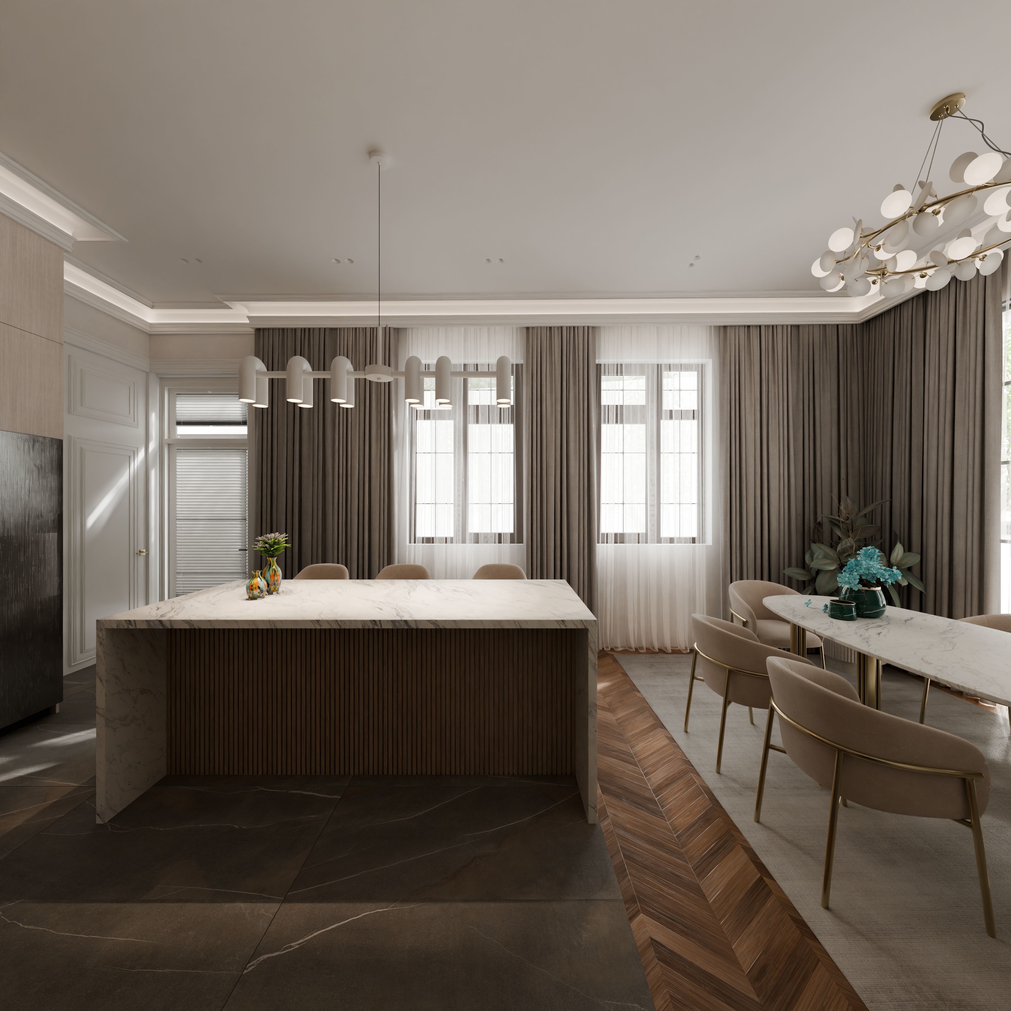 Neoclassical kitchen 3D model_10