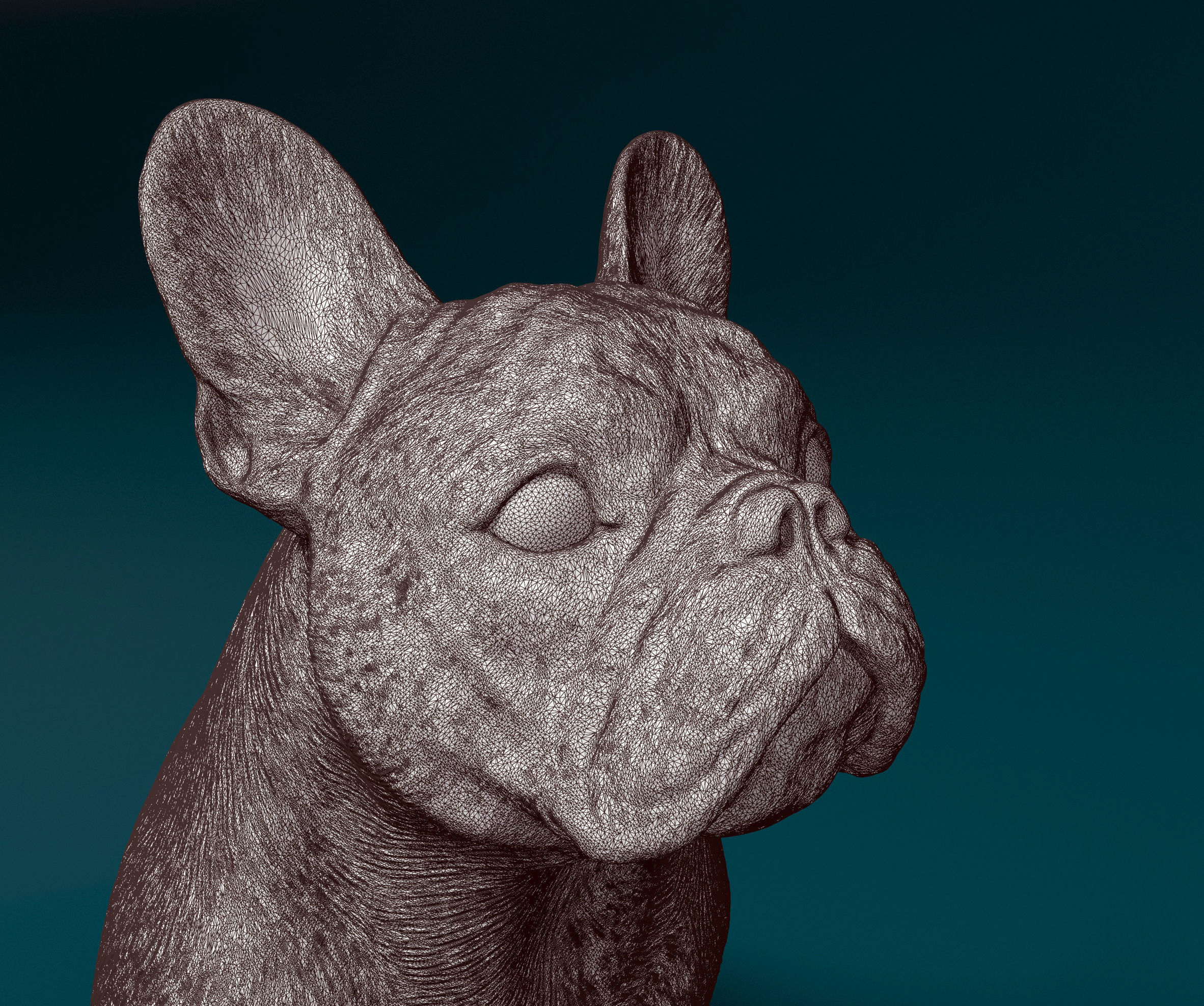 French Bulldog 014 3D print model_6