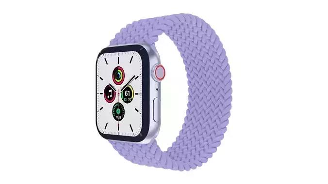 Apple Watch SE - English Lavender Braided Solo Loop 3ds Max