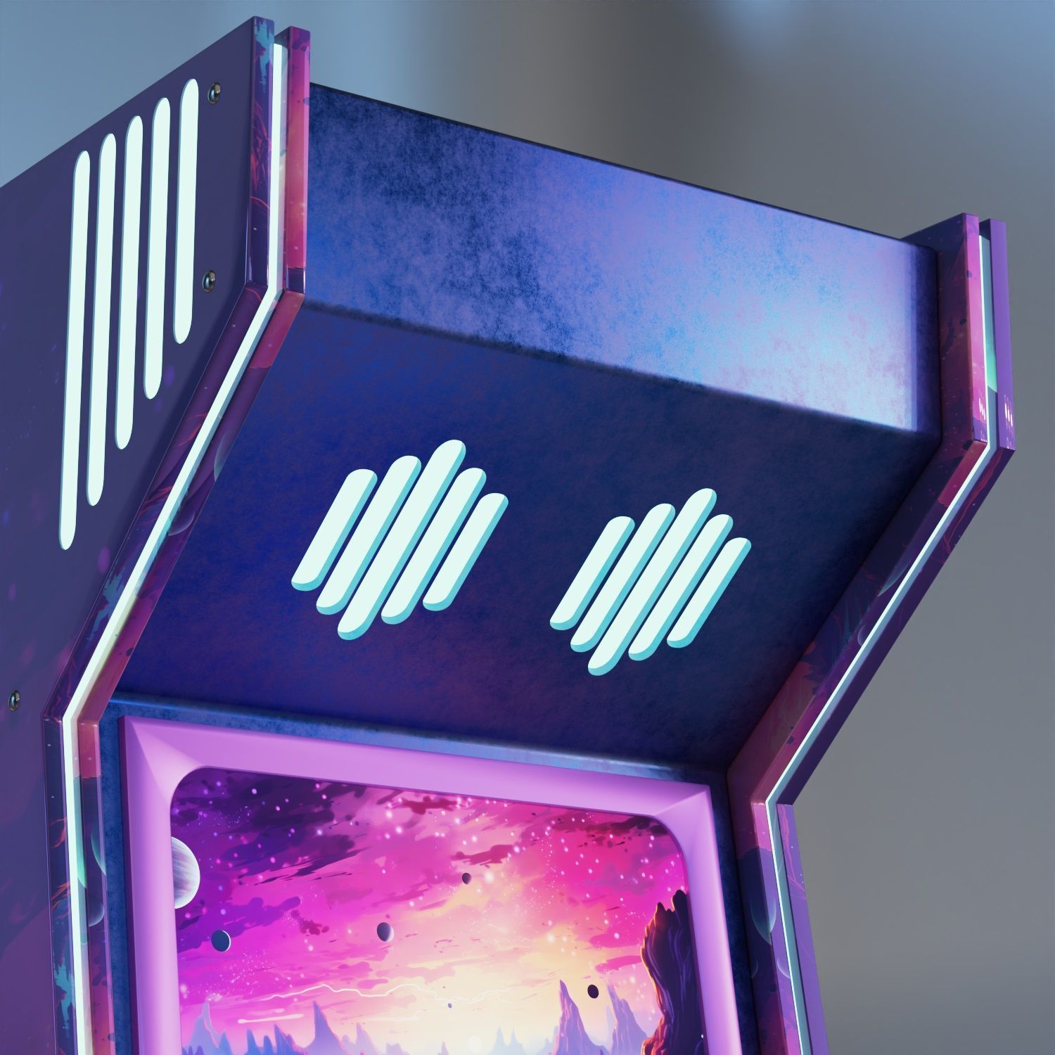 Game Machine Space Low-poly 3D model_6