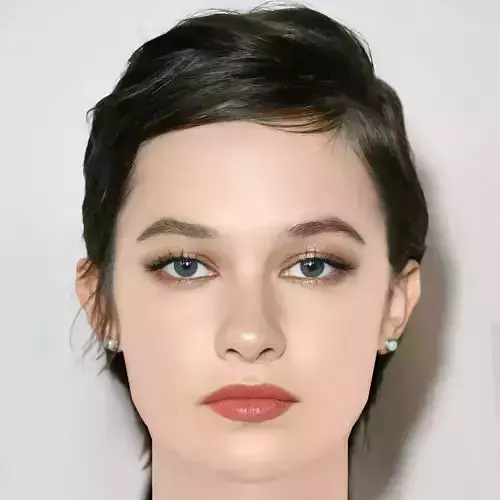 Cailee Spaeny Head - No Hair - Low poly head for game 