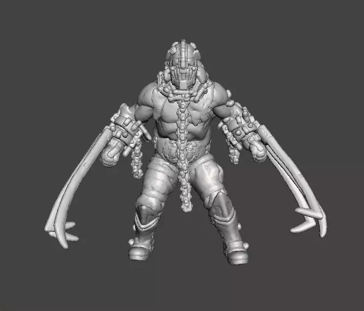 RE4 GARRADOR MINIATURE MODEL FOR HORROR OR FANTASY GAMES RPG DND 3D print model_0