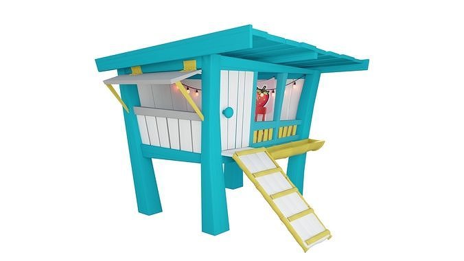 3D Tree House Set With Rig 3D model