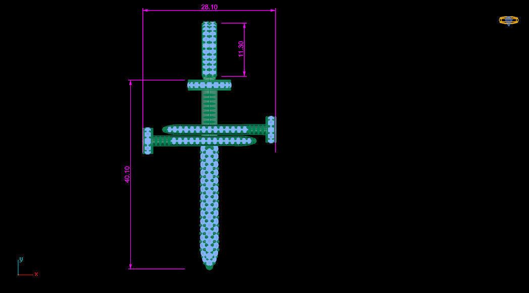 Nail cross 4 3D print model_2