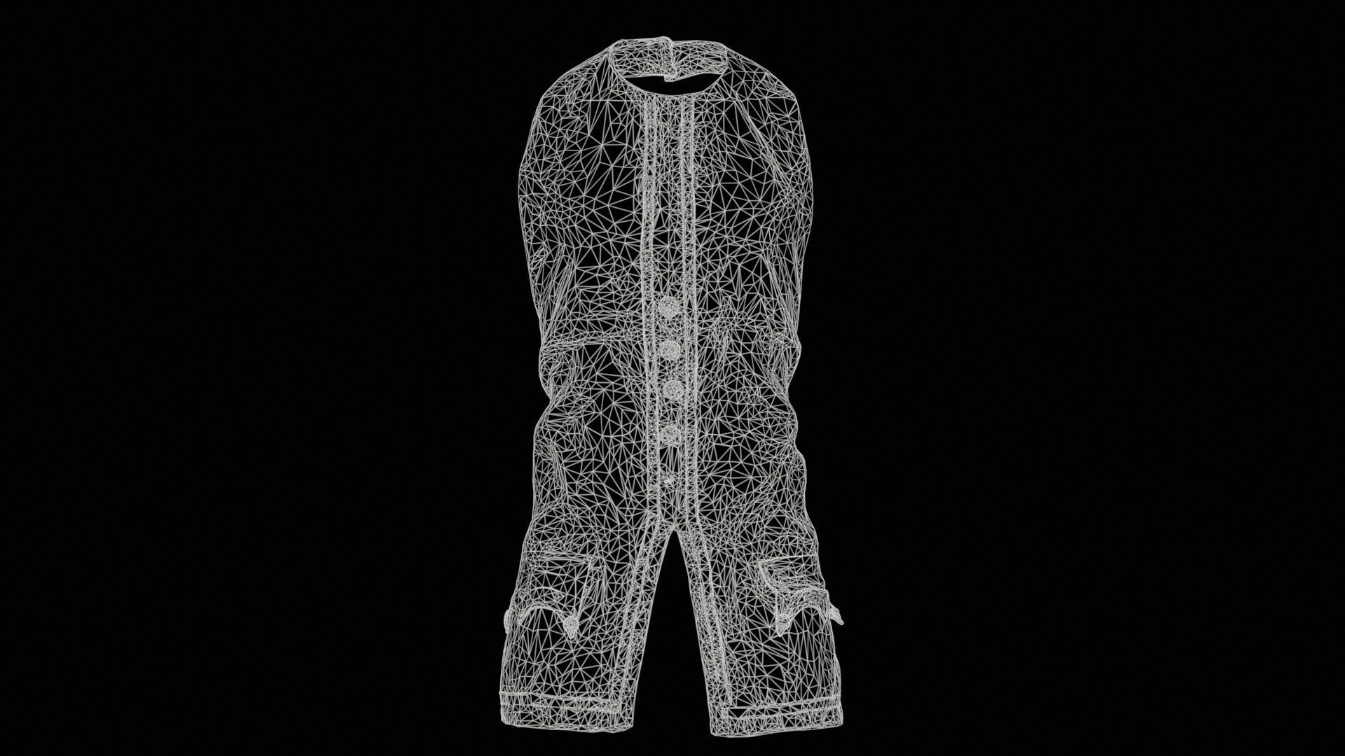 Organic Vest Low-poly 3D model_11