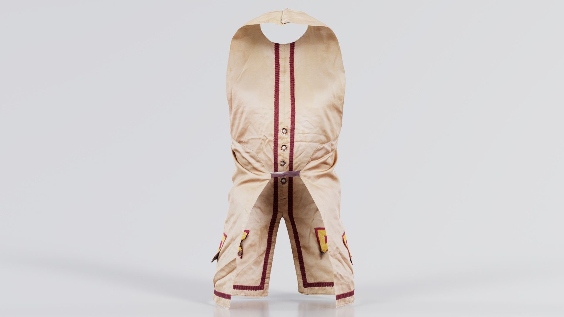 Organic Vest Low-poly 3D model_8