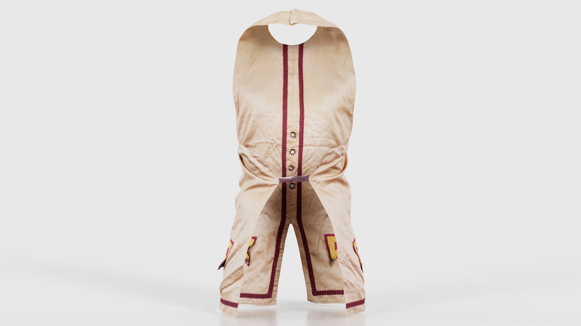 Organic Vest Low-poly 3D model_21