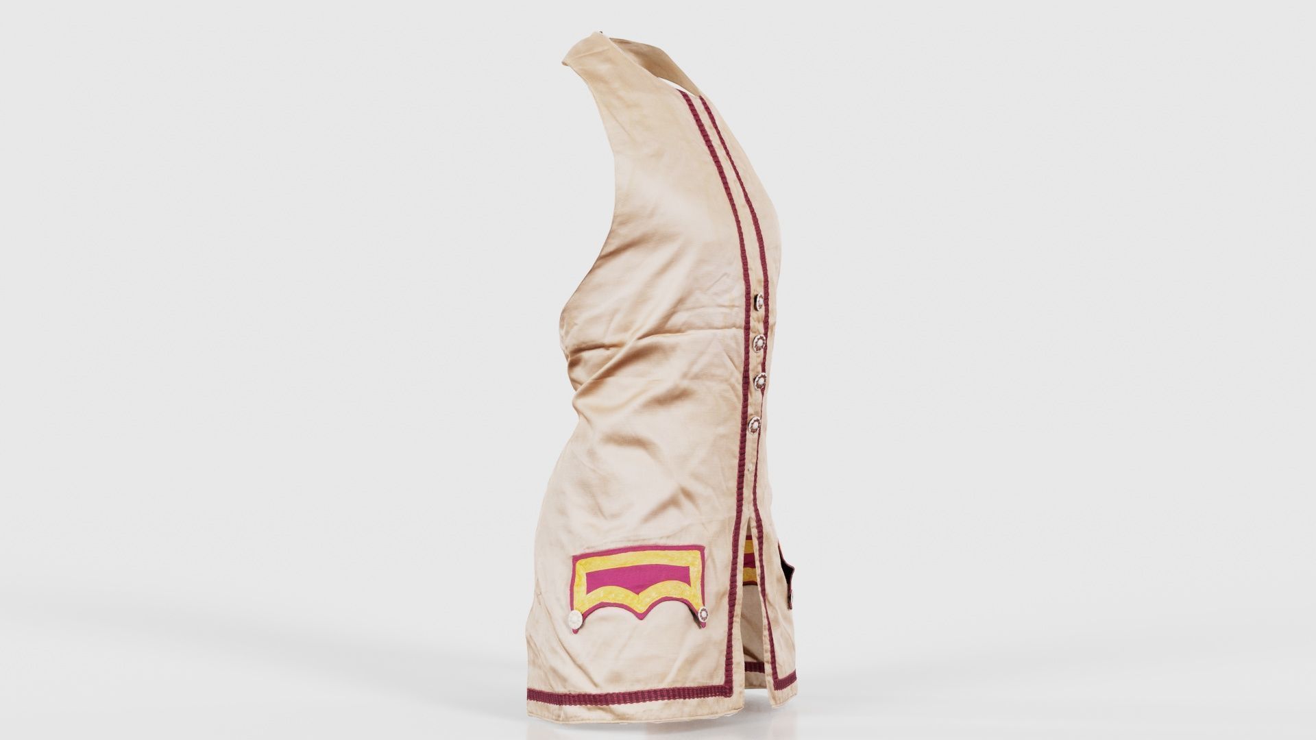 Organic Vest Low-poly 3D model_17