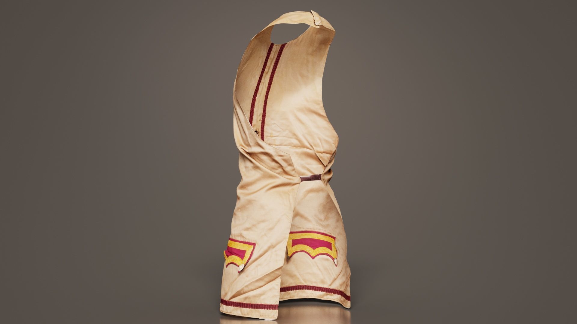 Organic Vest Low-poly 3D model_4