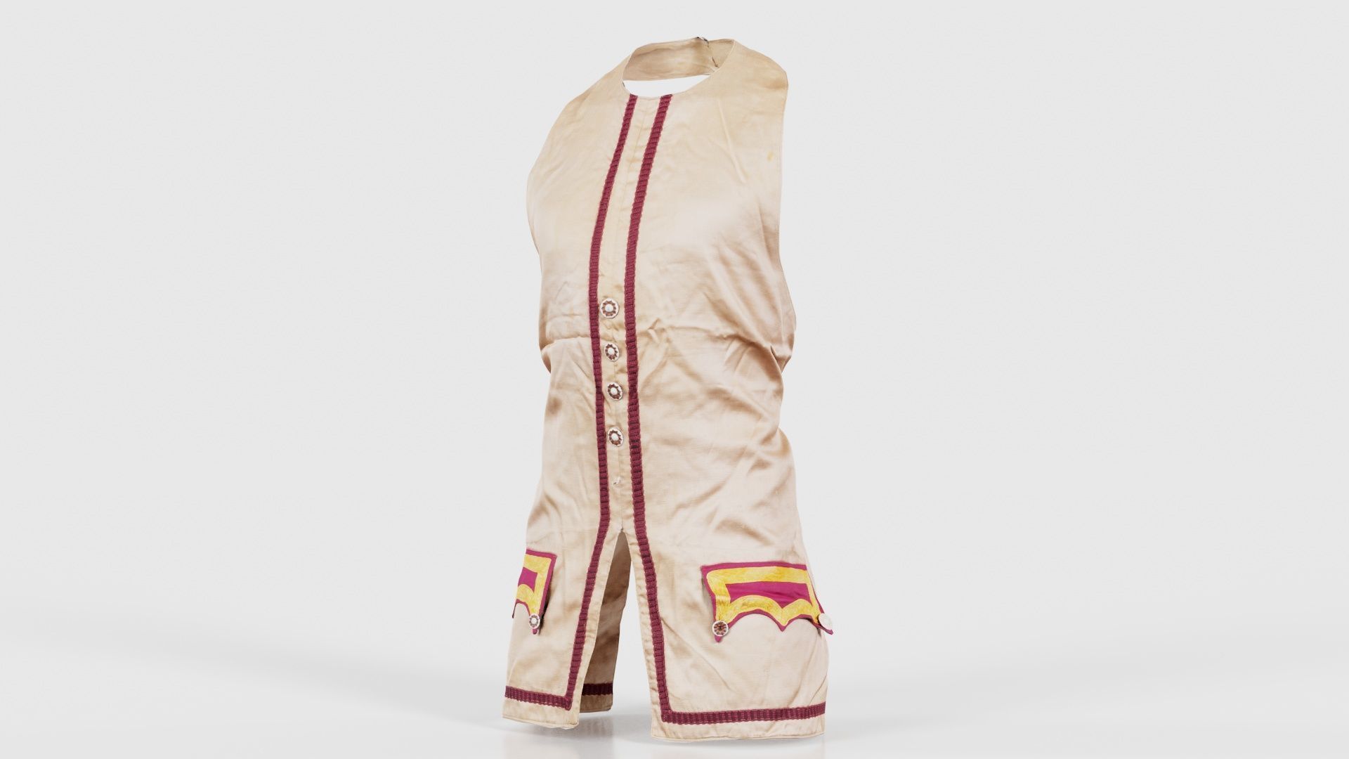 Organic Vest Low-poly 3D model_26