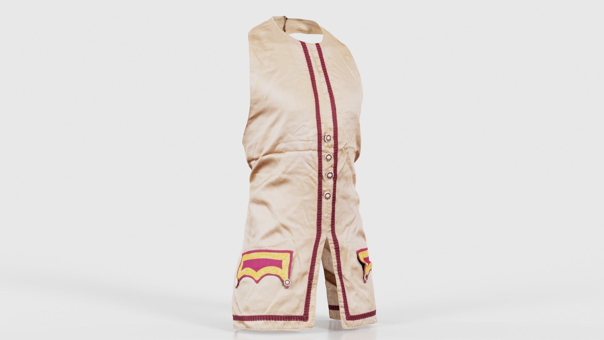 Organic Vest Low-poly 3D model_16