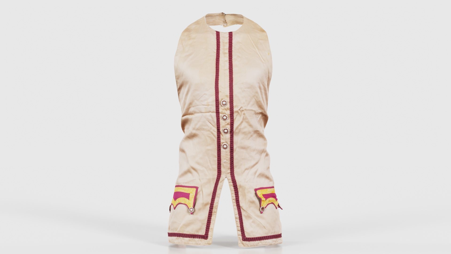 Organic Vest Low-poly 3D model_15