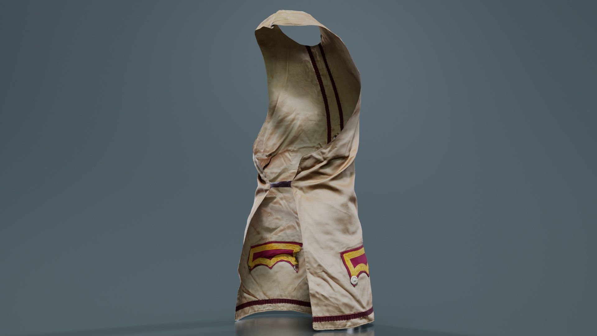 Organic Vest Low-poly 3D model_7