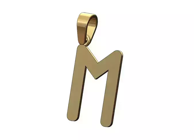 Ehwaz viking runes initials alphabet pendant charm bail 3D print model