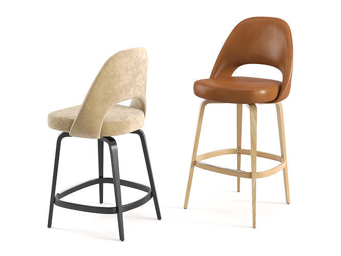 Saarinen Executive Bar and Counter Stool 3D model