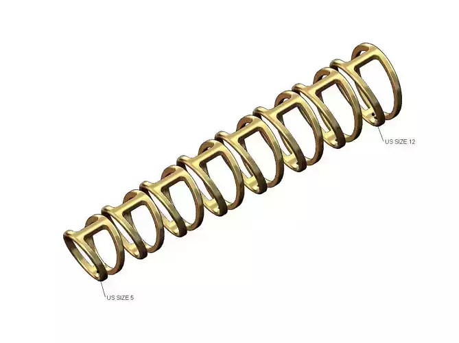 Minimalist simple open wide band US sizes 5to12