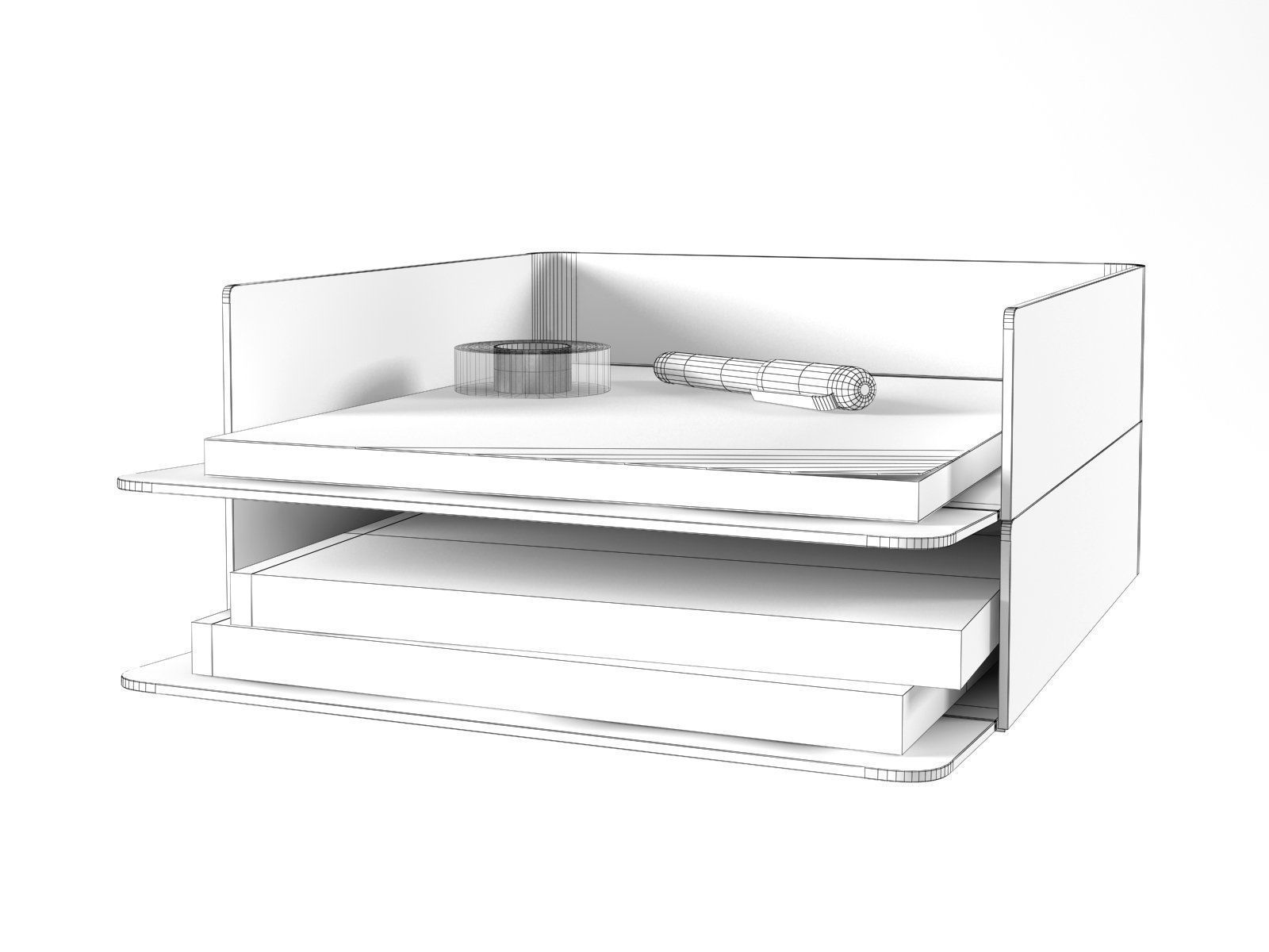 Formwork Paper Tray 3D model_3