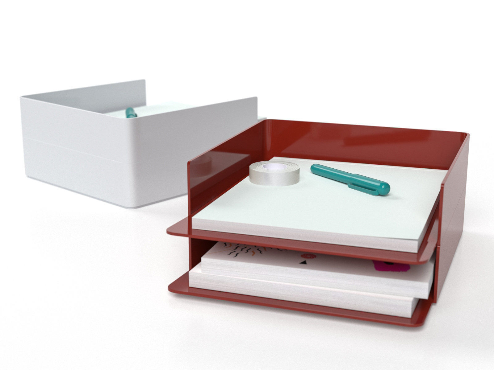 Formwork Paper Tray 3D model_1