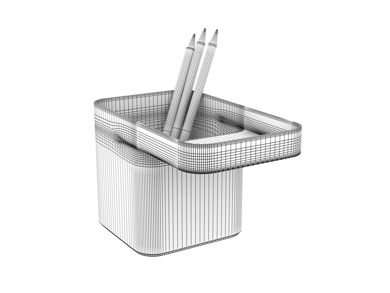 Formwork Pencil Cup 3D model_3