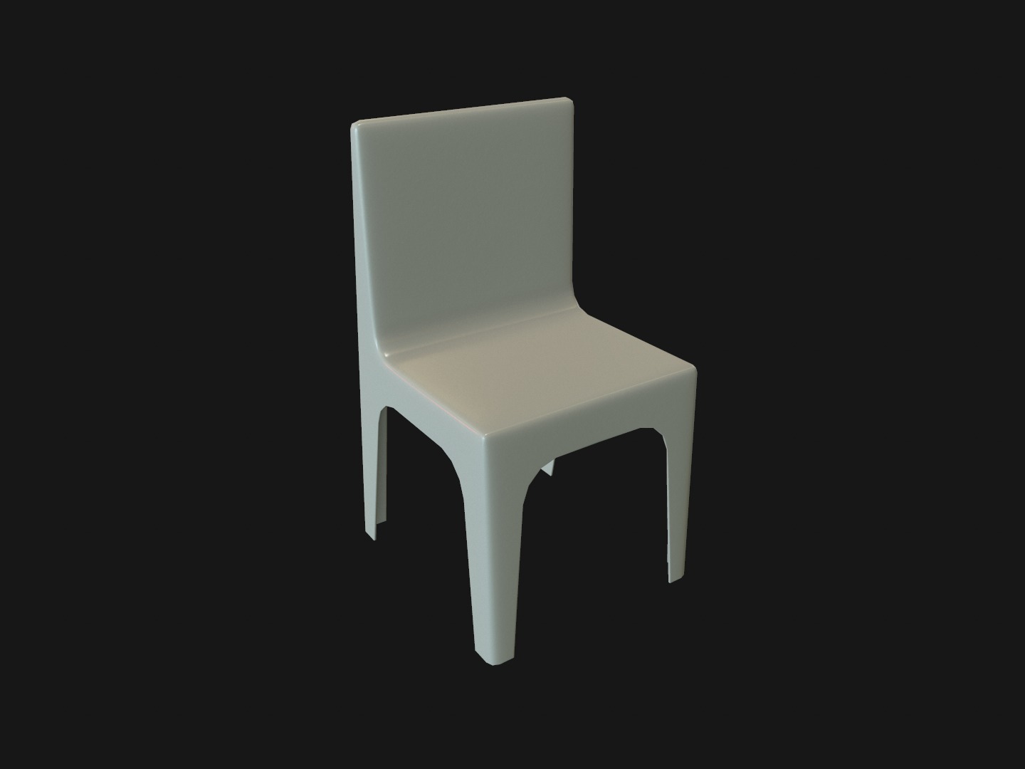 Kids Table and Chair Set Low-poly 3D model_5
