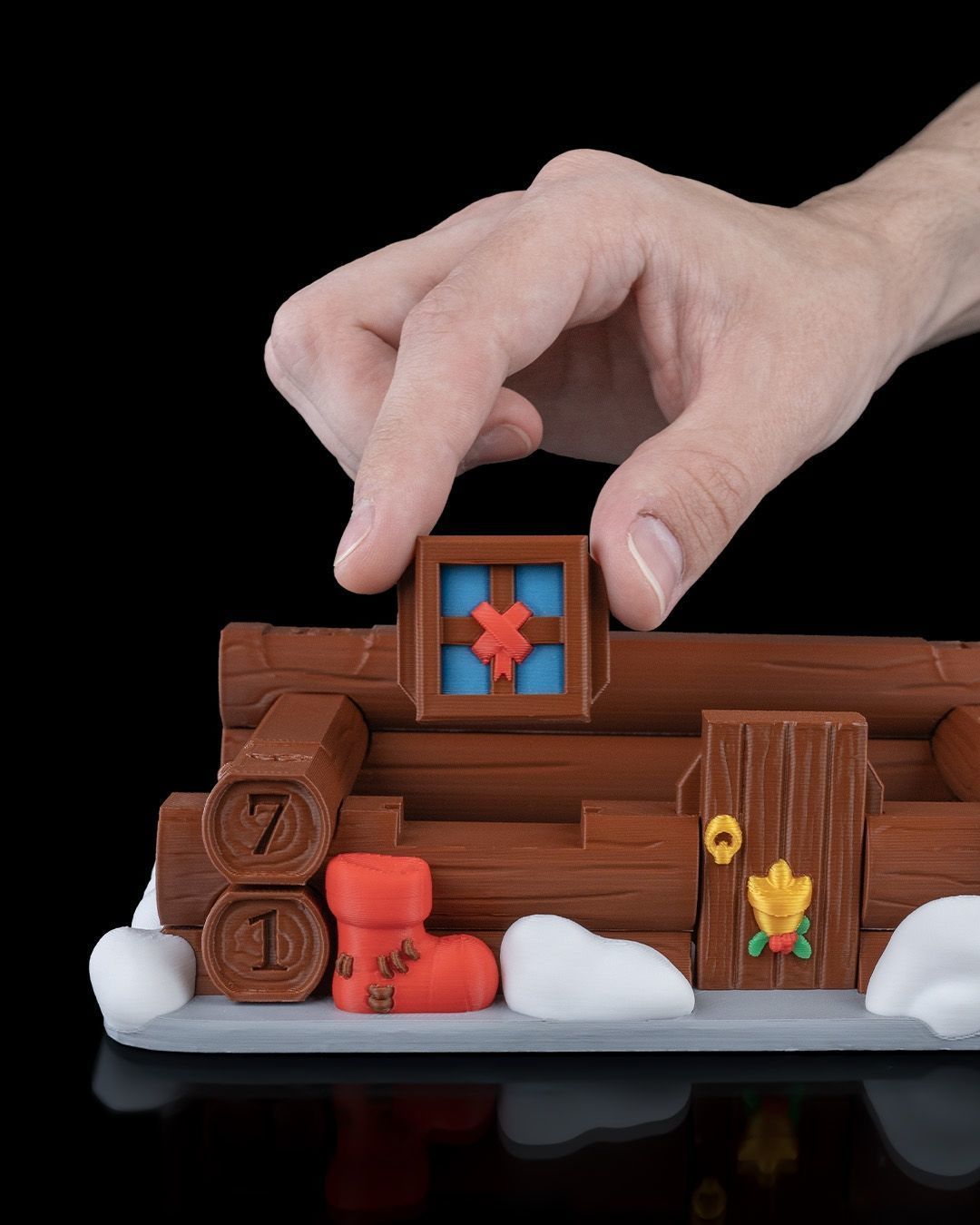 Santa Cabin Countdown 3D print model_1