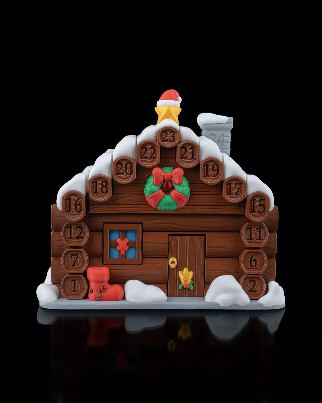 Santa Cabin Countdown 3D print model_0