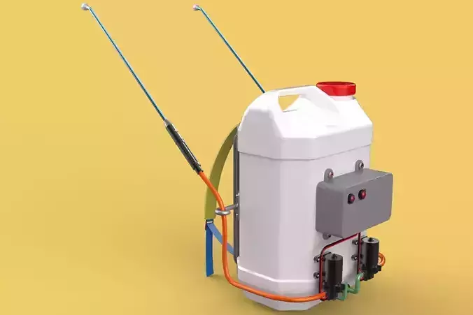 DIY ELECTRIC SPRAYER KNAPSACK JERRYCAN TANK PUMP BATTERY POWERED 3D model