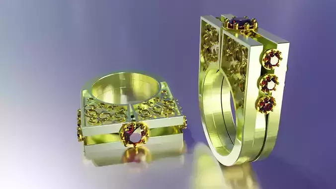 Elegant Golden Ring - Timeless Luxury Design 3D model